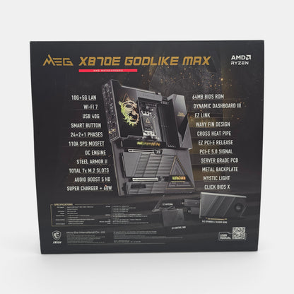 MSI MEG X870E Godlike Max, AMD Socket AM5 E-ATX Gaming Motherboard