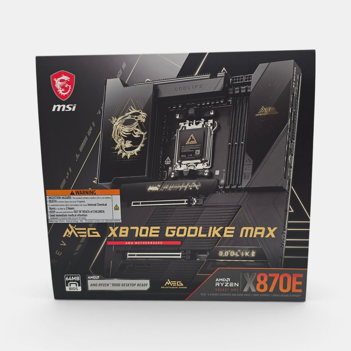 MSI MEG X870E Godlike Max, AMD Socket AM5 E-ATX Gaming Motherboard
