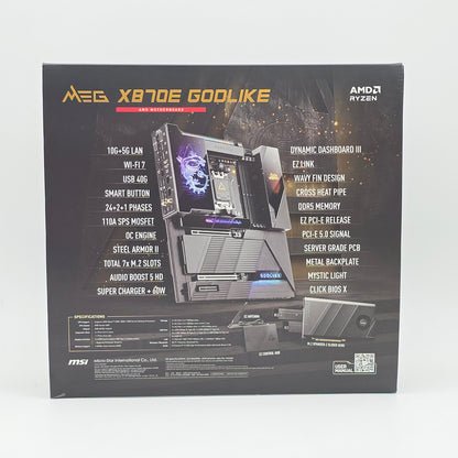 MSI MEG X870E Godlike, Socket AM5, ATX Desktop Gaming Motherboard