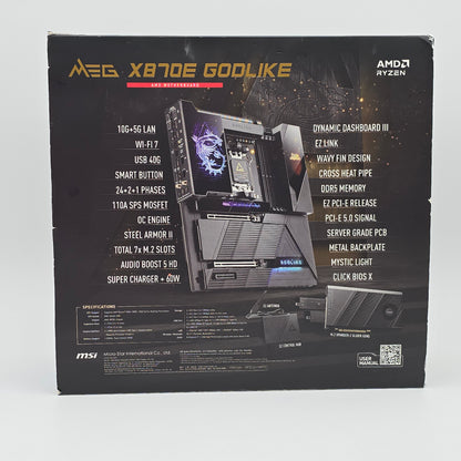 MSI MEG X870E Godlike, Socket AM5, E-ATX Desktop Gaming Motherboard