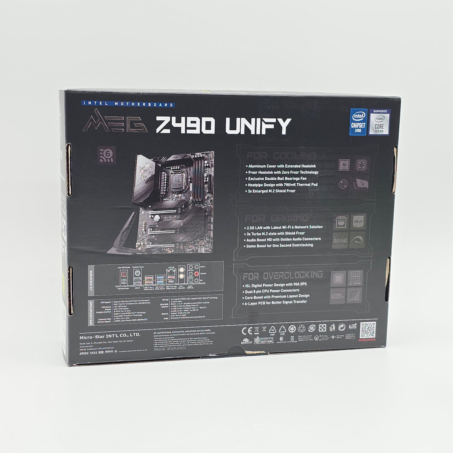 MSI MEG Z490 Unify, Intel Socket Type LGA 1200, Gaming Motherboard