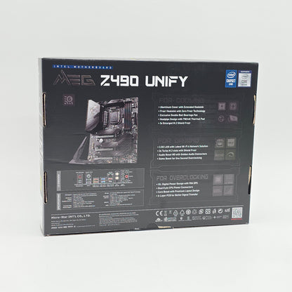 MSI MEG Z490 Unify, Intel Socket Type LGA 1200, Gaming Motherboard