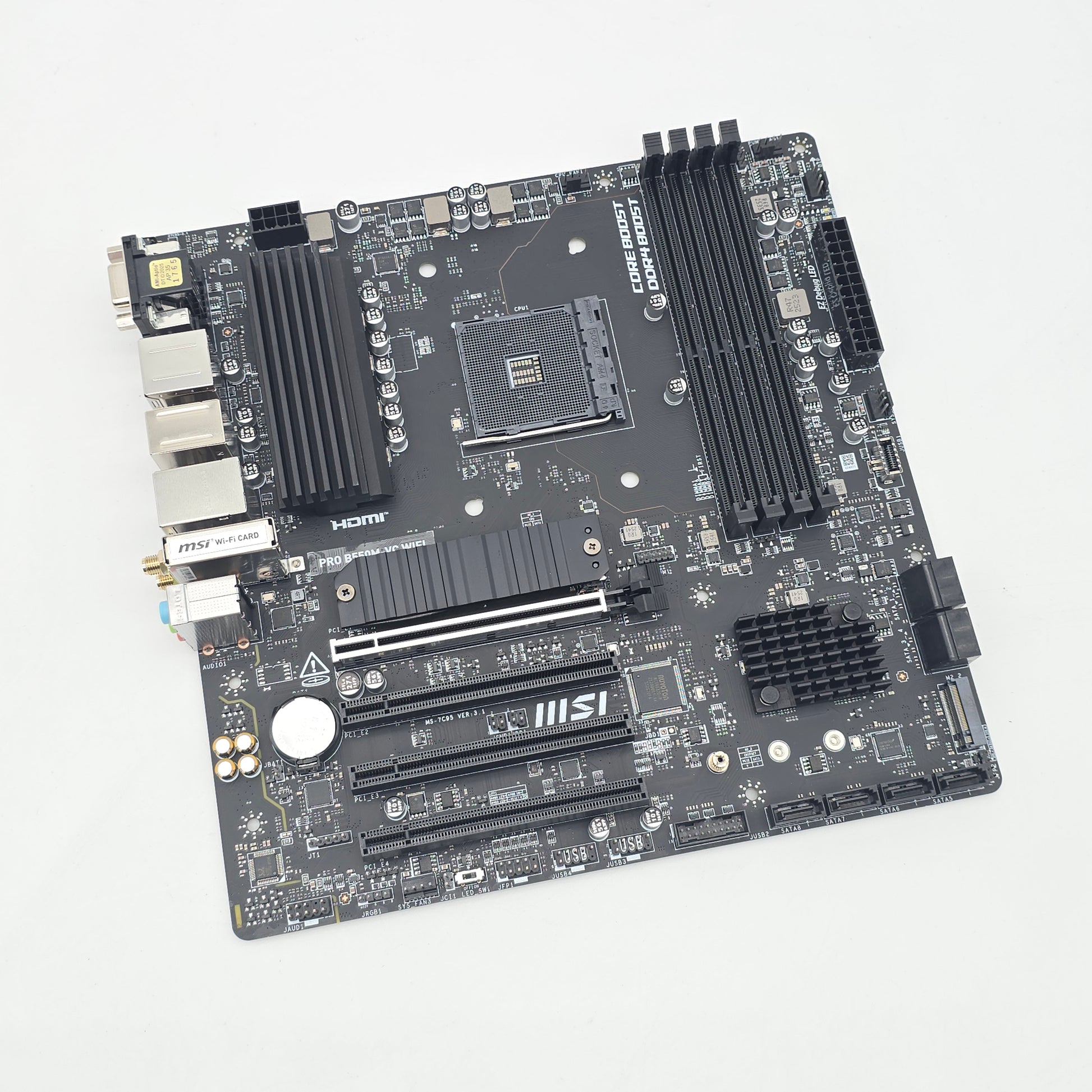 MSI Pro B550M-VC WiFi, AMD Socket AM4 Micro-ATX Gaming Motherboard