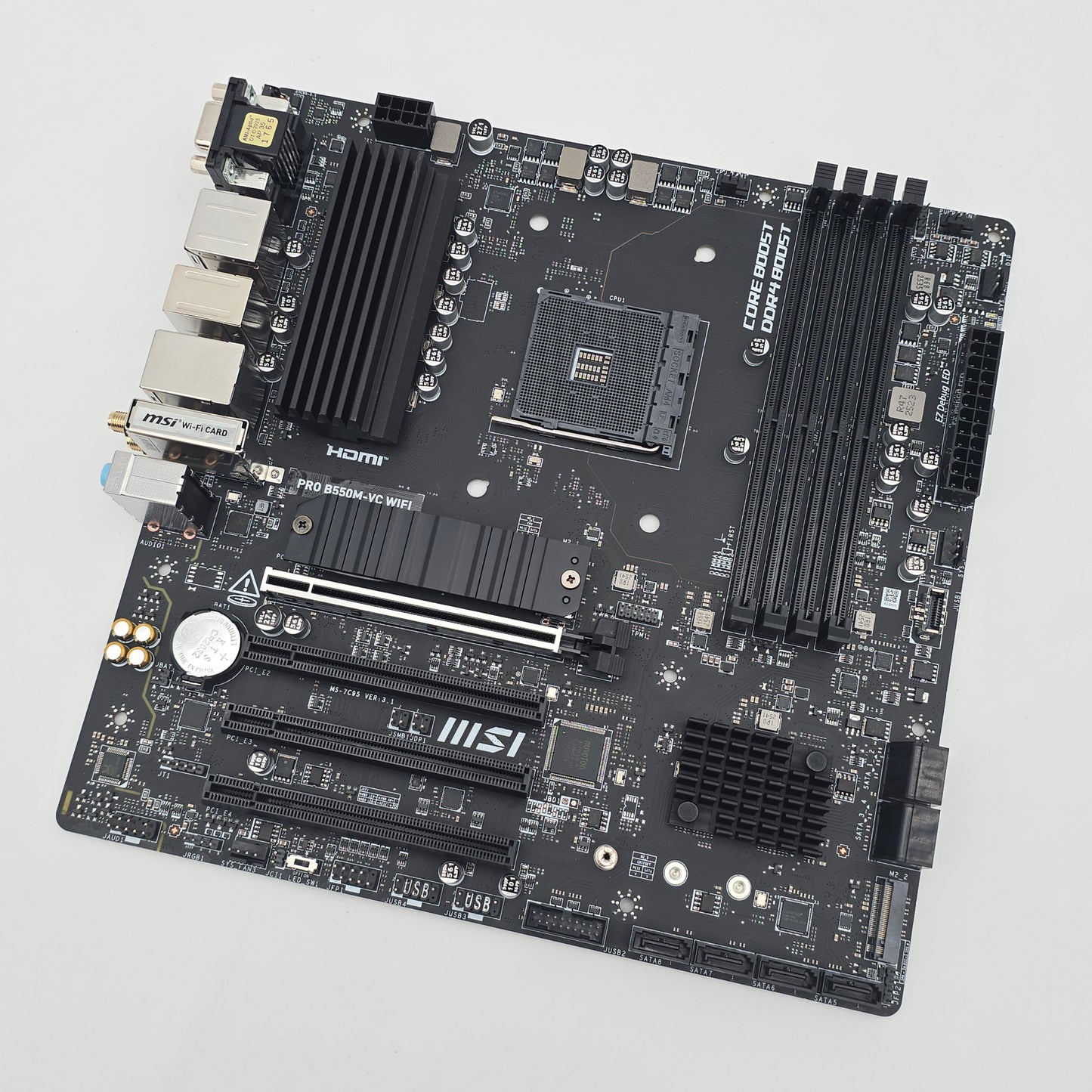 MSI Pro B550M-VC WiFi, AMD Socket AM4 Micro-ATX Gaming Motherboard