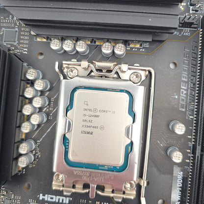 MSI Pro B760M-A WiFi DDR4 Gaming Motherboard, Intel Core i5-12400F, Teamgroup T-Force Delta R 16GB DDR4 3600MHz Desktop Gaming Memory RAM Combo