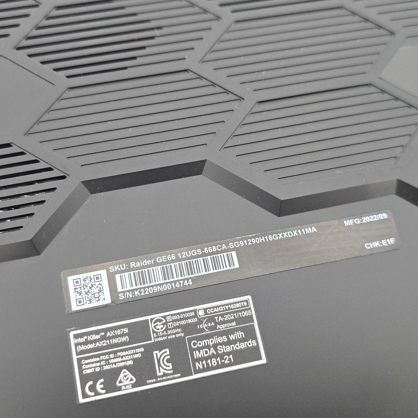 MSI Raider GE66 Gaming Laptop, RTX 3070 Ti, Intel Core i9-12900H, 1080p 360Hz Screen