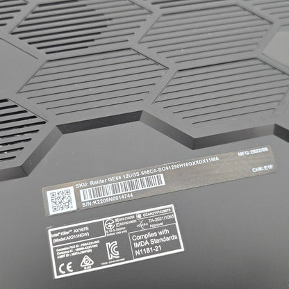 MSI Raider GE66 Gaming Laptop, RTX 3070 Ti, Intel Core i9-12900H, 1080p 360Hz Screen