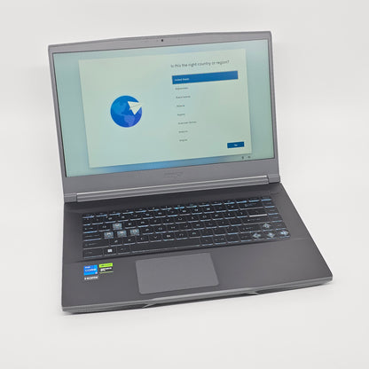 MSI Thin 15 Gaming Laptop, RTX 3050, Intel Core i5-13420H, 32GB RAM, FHD 144Hz 15.6" Screen