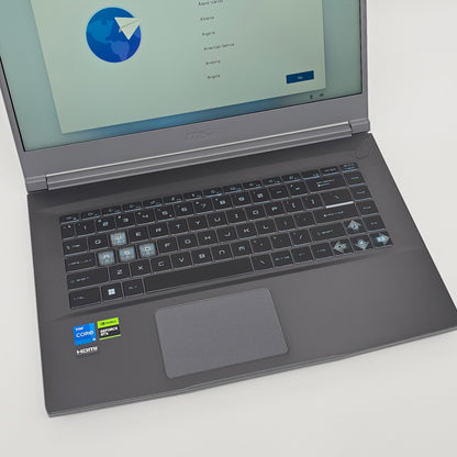 MSI Thin 15 Gaming Laptop, RTX 3050, Intel Core i5-13420H, 32GB RAM, FHD 144Hz 15.6" Screen