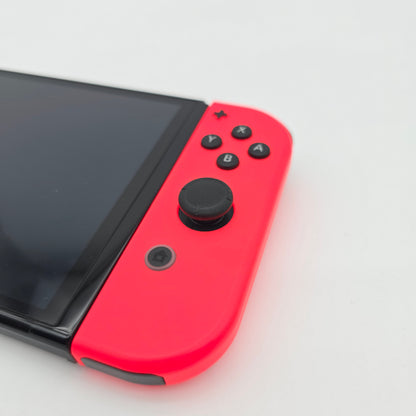 Nintendo Switch OLED, Blue/Red Joycons, Handheld Gaming Console with Dock and Cables