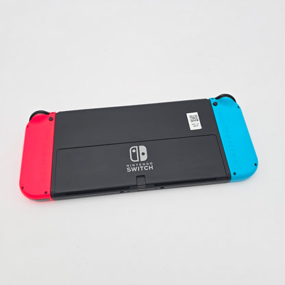 Nintendo Switch OLED, Blue/Red Joycons, Handheld Gaming Console with Dock and Cables