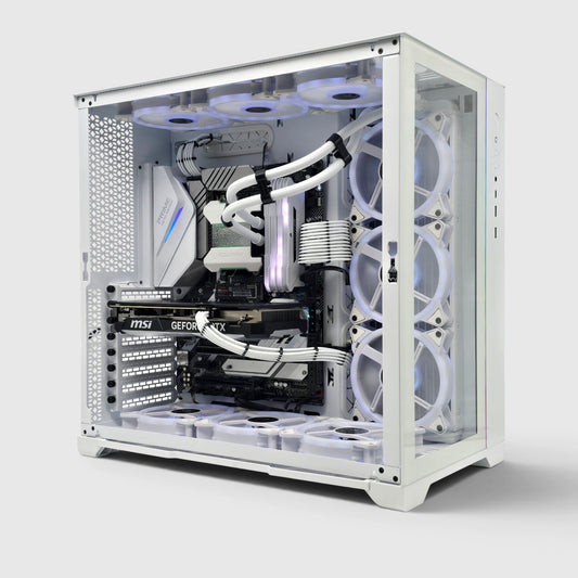 RTX 4070, Ryzen 9 5900X, 64GB RAM, 2TB NVMe, Custom White Liquid Cooled Gaming PC