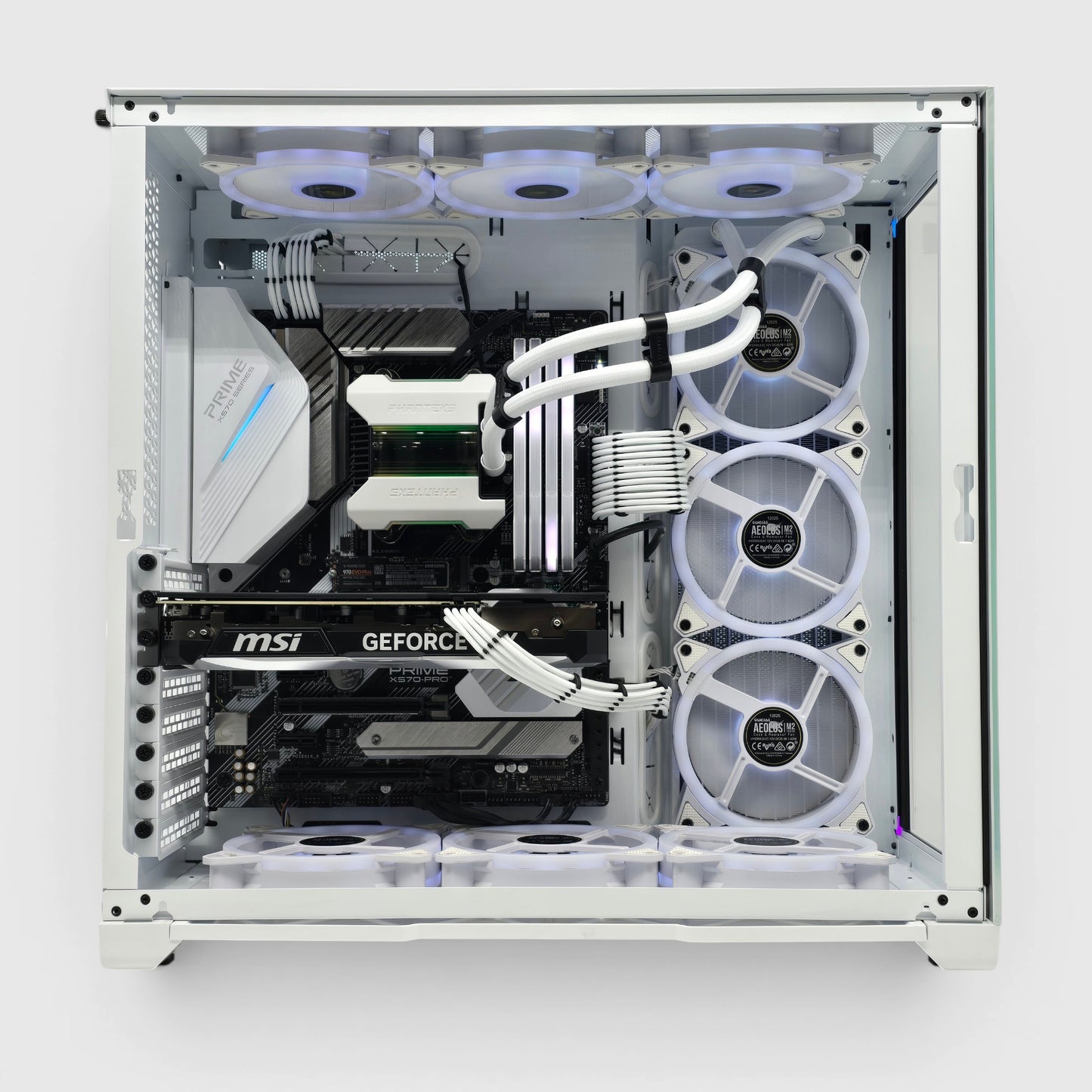 RTX 4070, Ryzen 9 5900X, 64GB RAM, 2TB NVMe, Custom White Liquid Cooled Gaming PC