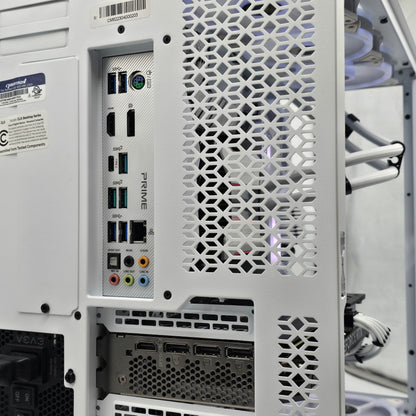 RTX 4070, Ryzen 9 5900X, 64GB RAM, 2TB NVMe, Custom White Liquid Cooled Gaming PC