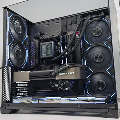 RTX 5080 FE, Intel i9-14900K, 64GB DDR5, 2TB 990 Pro NVMe, Custom Black Liquid Cooled Lian Li Gaming PC