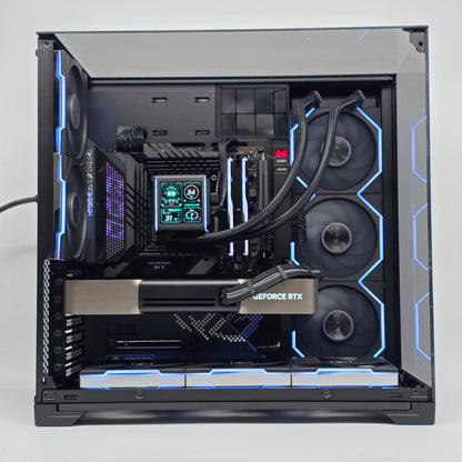 RTX 5080 FE, Intel i9-14900K, 64GB DDR5, 2TB 990 Pro NVMe, Custom Black Liquid Cooled Lian Li Gaming PC