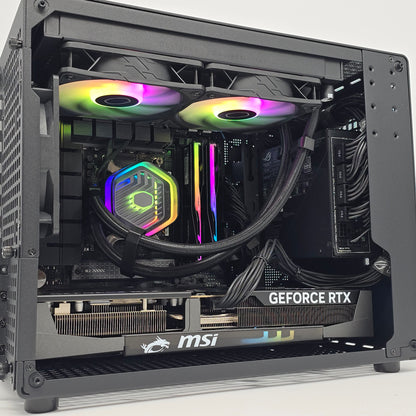 RTX 5080, 9800X3D, 64GB DDR5, 2TB NVMe, Custom Liquid Cooled Mini-ITX Gaming PC