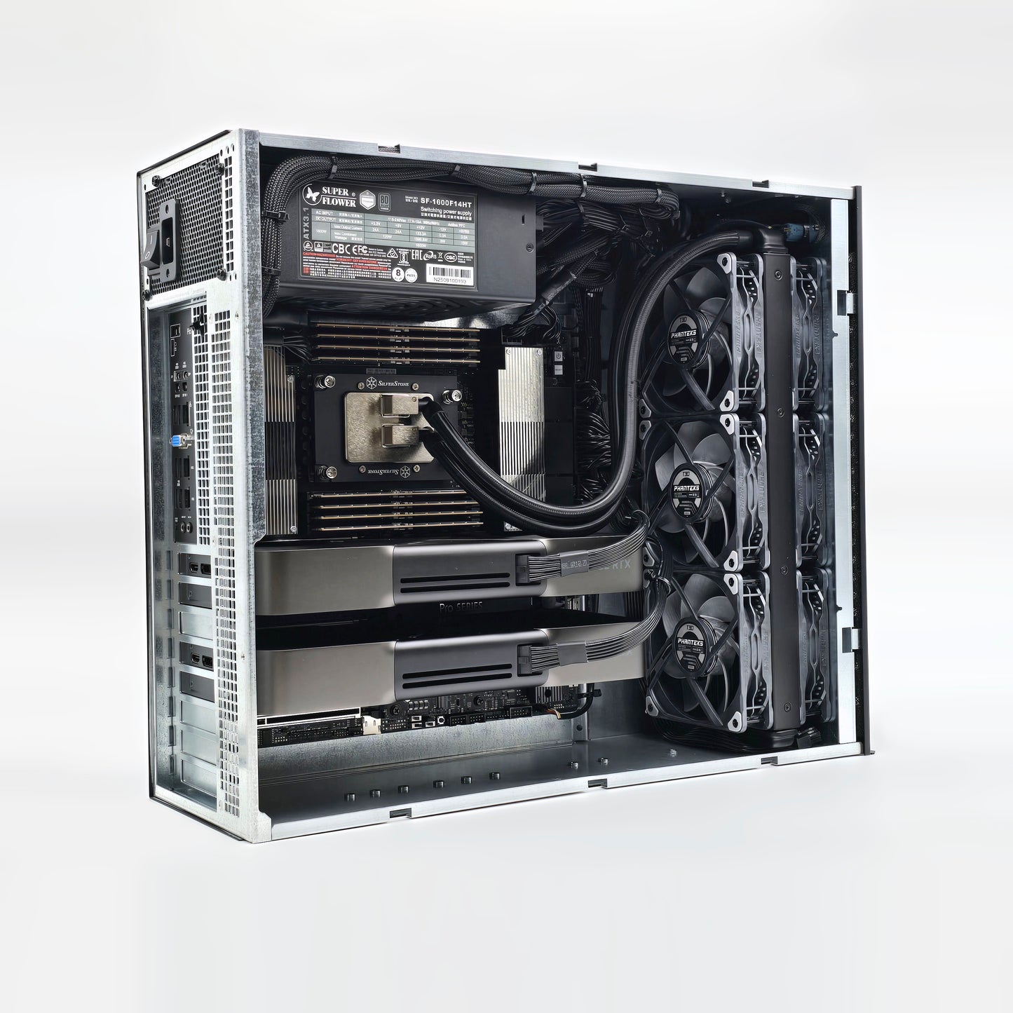 2x RTX 5090, AMD Ryzen Threadripper PRO 9975WX, 256GB DDR5 RAM, Custom High End Liquid Cooled AMD/NVIDIA Workstation PC for AI, LLM, ML