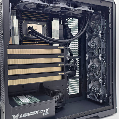 4x RTX PRO 6000 Blackwell 96GB Max-Q, Threadripper Pro 9995WX 96-Core, 512GB DDR5, 32TB Gen 5 NVMe, Custom High End Workstation PC for AI, LLM, ML