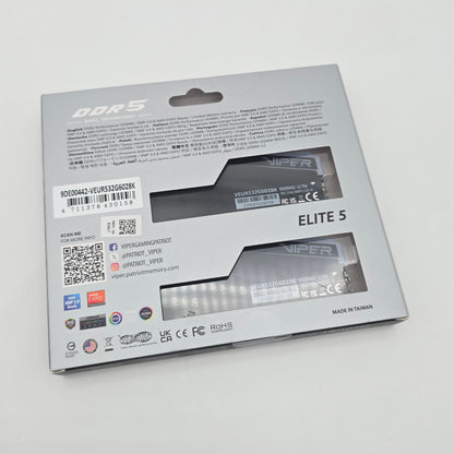 Patriot Viper Elite 5 32GB DDR5, 6000MHz, Desktop Gaming Memory RAM (2x16GB)