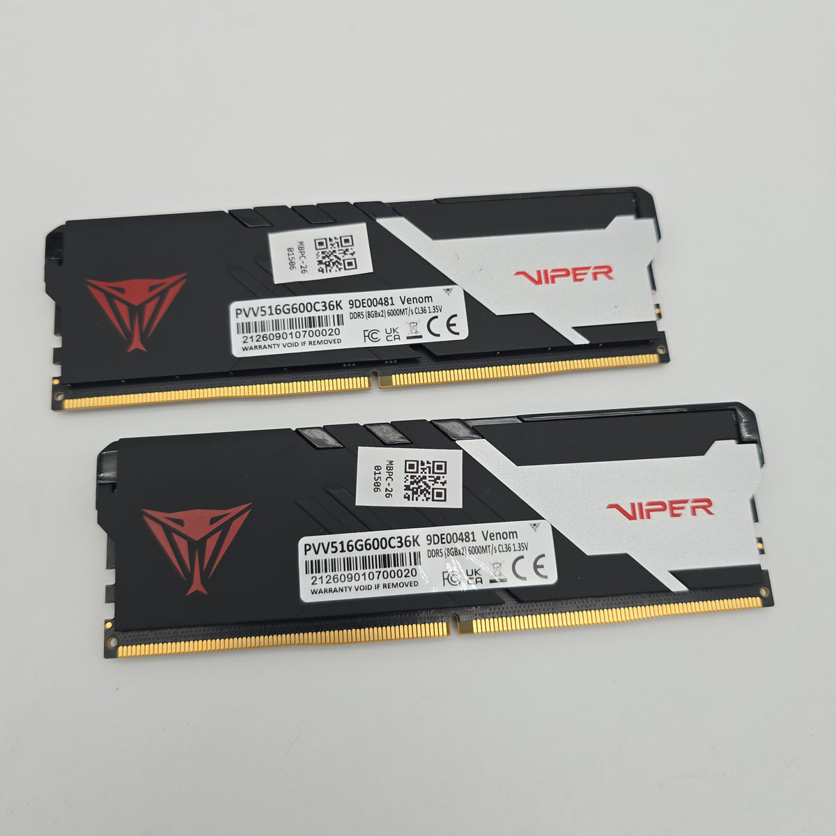 Patriot Viper Venom 16GB DDR5, 6000MHz, CL36, Desktop Gaming Memory RAM (2x8GB)