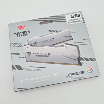 Patriot Viper Xtreme 5 32GB DDR5, 6400MHz, CL32, Desktop Gaming Memory RAM (2x16GB)