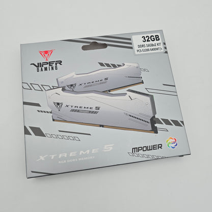 Patriot Viper Xtreme 5 32GB DDR5, 6400MHz, CL32, Desktop Gaming Memory RAM (2x16GB)