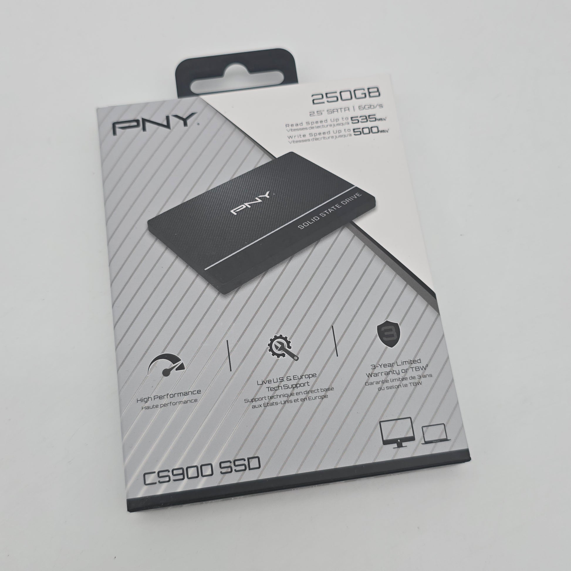 PNY CS900 250GB SATA 2.5" SSD, Internal Gaming Solid State Drive Storage