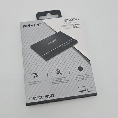 PNY CS900 250GB SATA 2.5" SSD, Internal Gaming Solid State Drive Storage