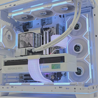 RTX 5090, Ryzen 9800X3D, 4TB NVMe, 64GB DDR5, Custom White Liquid Cooled Gaming PC
