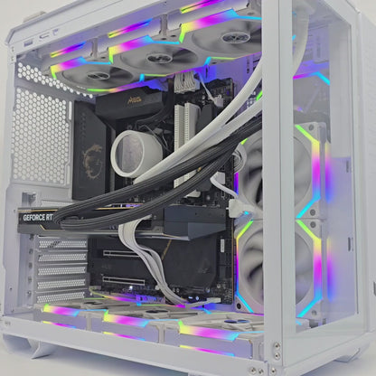 RTX 4090 SUPRIM, Ryzen 9 7900X3D, 64GB DDR5, 2TB NVMe, Custom White High End Liquid Cooled Gaming PC