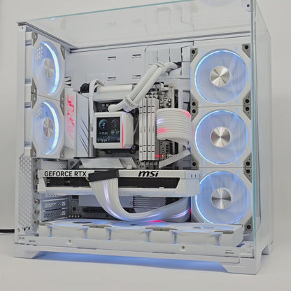 RTX 5080, Ryzen 9800X3D, 64GB DDR5, 4TB NVMe, Custom White Liquid Cooled Gaming PC