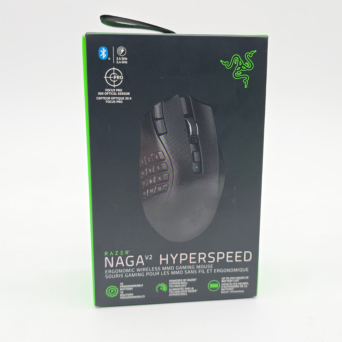 Razer Naga V2 HyperSpeed Wireless MMO Gaming Mouse, Ergonomic 19-Button Programmable Peripheral