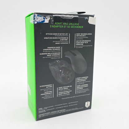 Razer Naga V2 HyperSpeed Wireless MMO Gaming Mouse, Ergonomic 19-Button Programmable Peripheral
