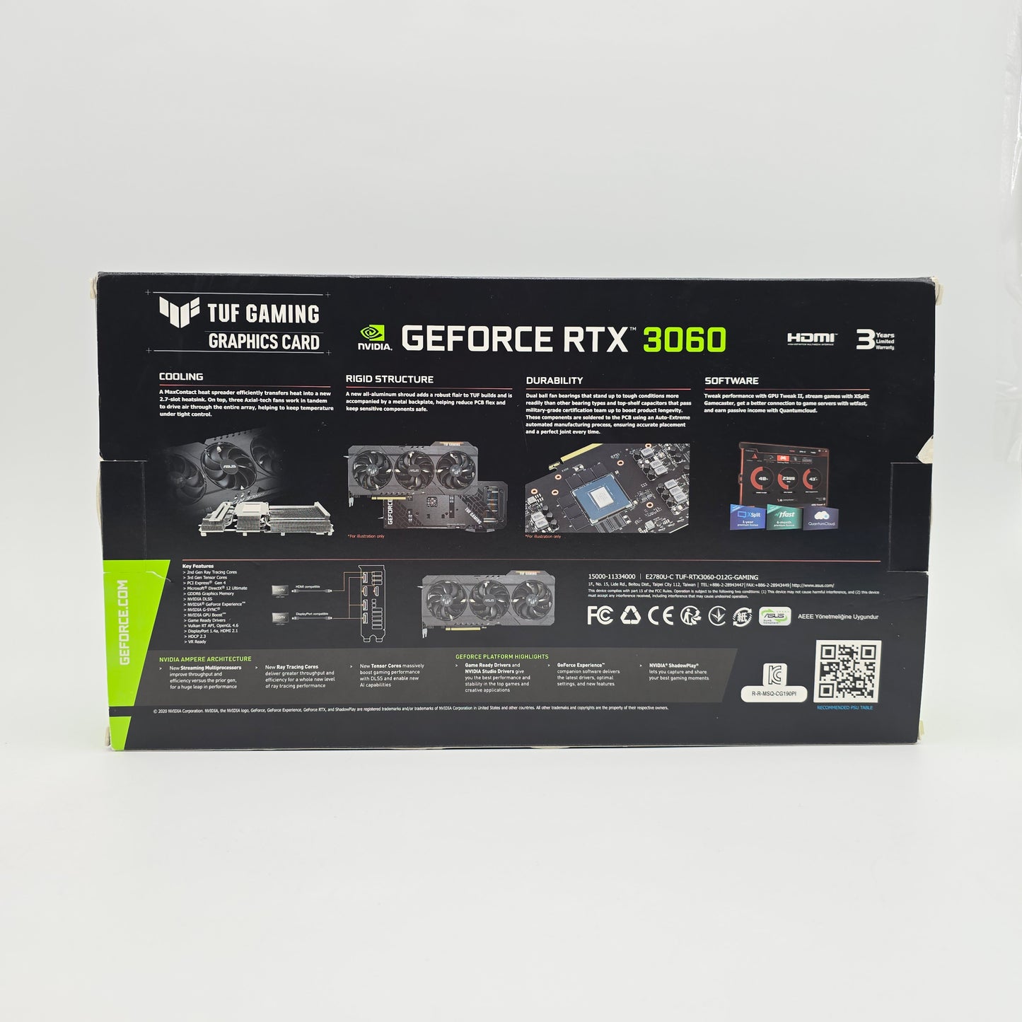 RTX 3060 ASUS TUF Gaming OC 12GB, NVIDIA Gaming Graphics Card GPU