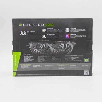 RTX 3060 MSI Ventus 2X 8GB, NVIDIA Gaming Graphics Card GPU
