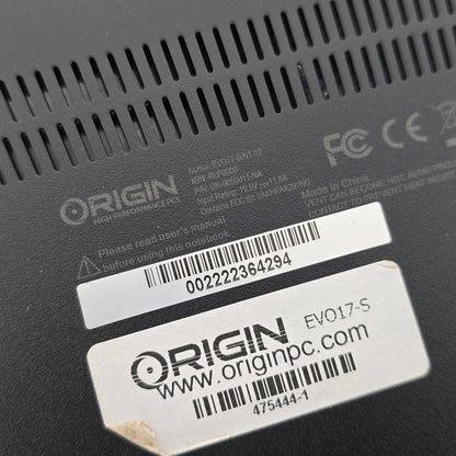 Origin EVO 17-S Gaming Laptop, RTX 3070 Ti, Intel i7-12700H, 64GB RAM, 4.5TB NVMe SSD, 144Hz