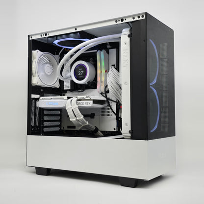 RTX 3070, Ryzen 7 5700X3D, 32GB RAM, Kraken LCD, Custom White Gaming PC