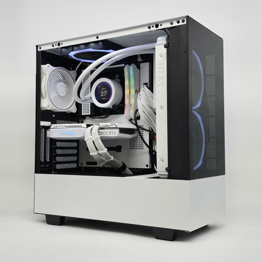 RTX 3070, Ryzen 7 5700X3D, 32GB RAM, Kraken LCD, Custom White Gaming PC