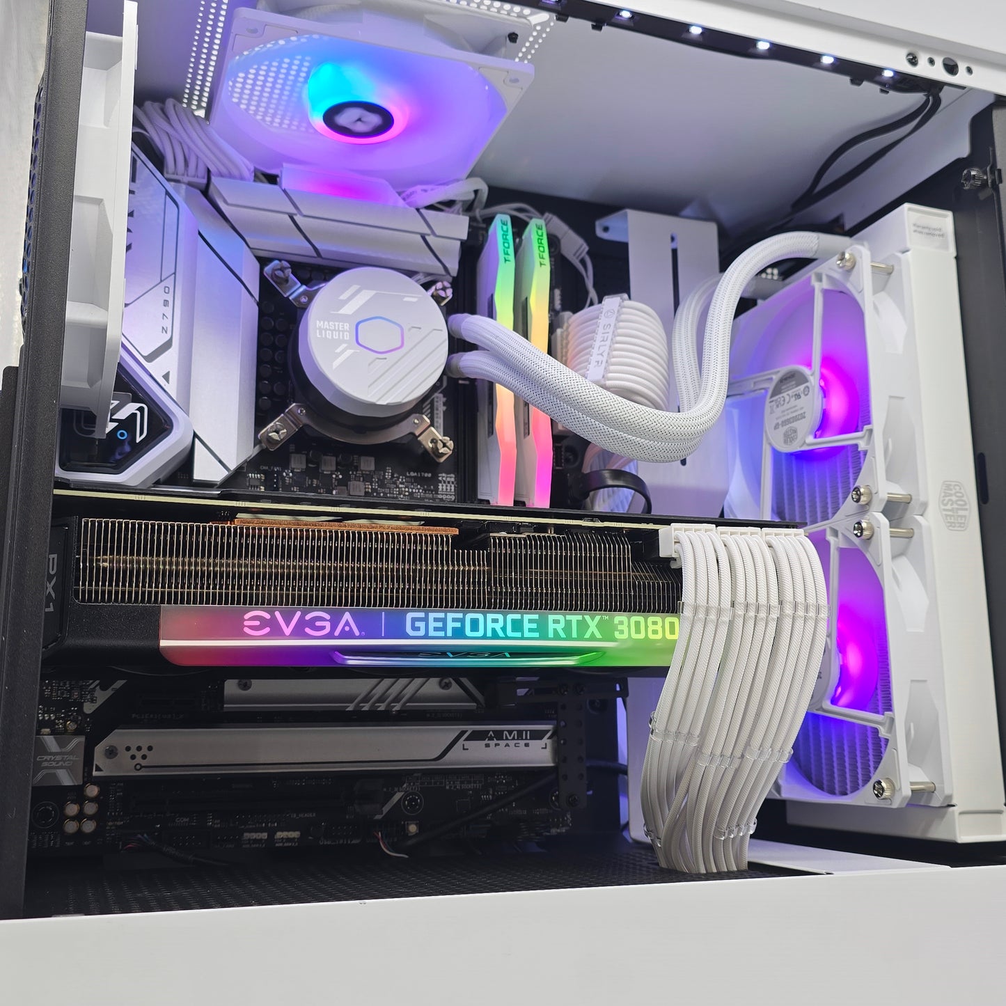 RTX 3080 FTW3, i9-12900K, 32GB DDR5, Custom White Liquid Cooled Gaming PC