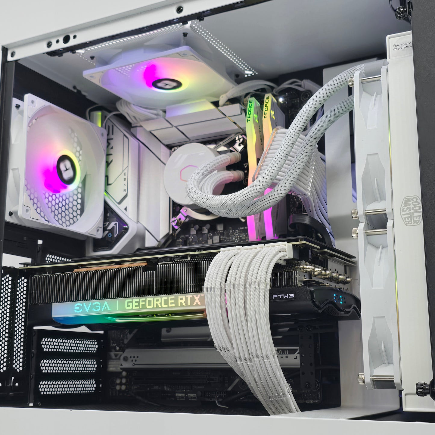 RTX 3080 FTW3, i9-12900K, 32GB DDR5, Custom White Liquid Cooled Gaming PC