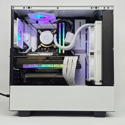 RTX 3080 FTW3, i9-12900K, 32GB DDR5, Custom White Liquid Cooled Gaming PC