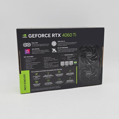 RTX 4060 Ti MSI Ventus 2x OC 8GB, NVIDIA Gaming Graphics Card GPU