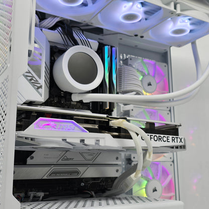 RTX 4070 Ti, Intel i9-14900K, 64GB DDR5, Custom Liquid Cooled White Gaming PC