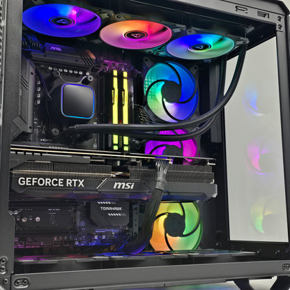 RTX 4070 Ti Super, Ryzen 7 7800X3D, 32GB DDR5, 2TB NVMe, Pre-Owned Custom Liquid Cooled Gaming PC