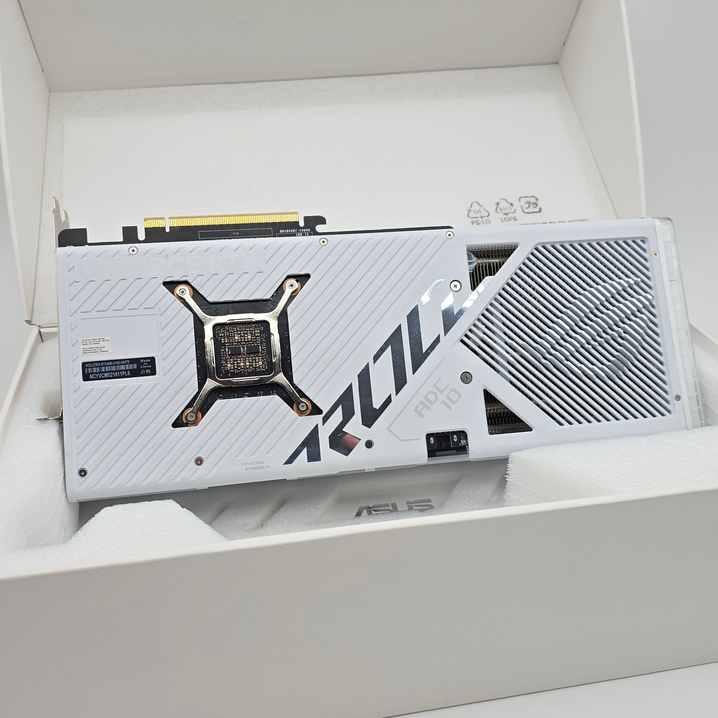RTX 4080 ASUS ROG STRIX OC White 16GB, NVIDIA Gaming Graphics Card GPU