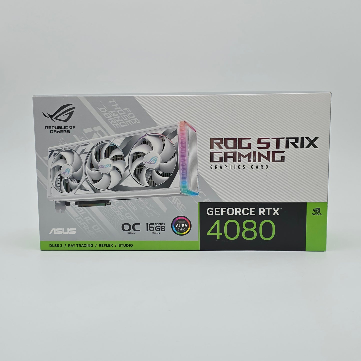 RTX 4080 ASUS ROG STRIX OC White 16GB, NVIDIA Gaming Graphics Card GPU