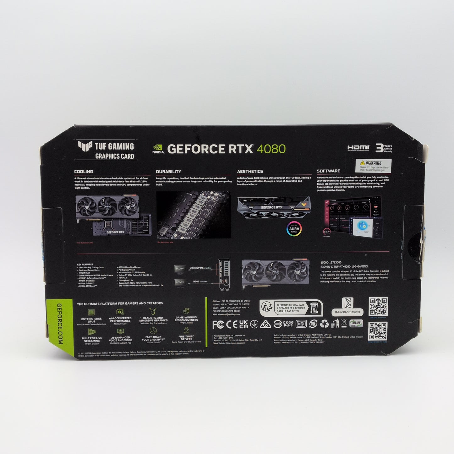 RTX 4080 ASUS TUF Gaming 16GB, NVIDIA Gaming Graphics Card GPU