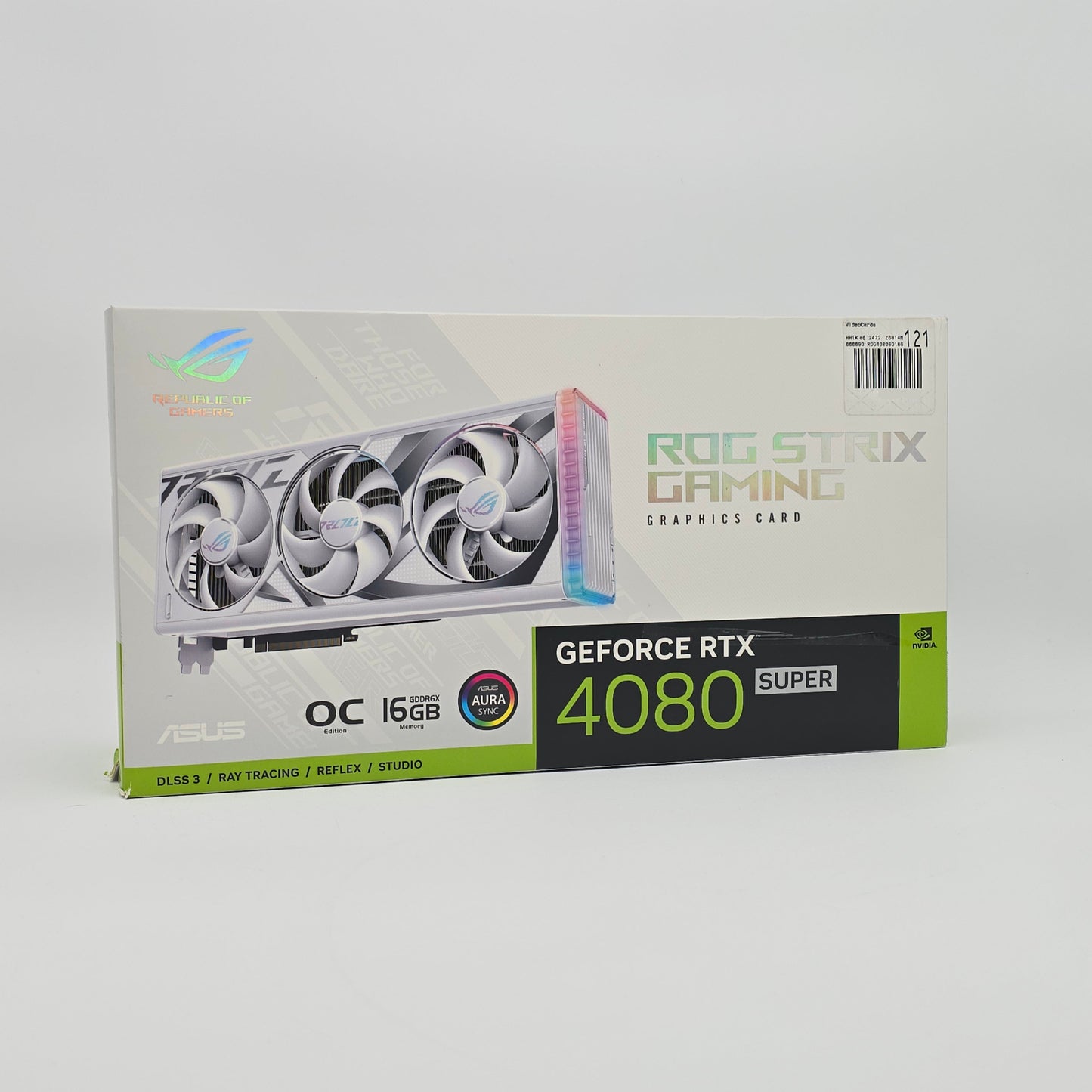 RTX 4080 Super ASUS ROG STRIX OC White 16GB, NVIDIA Gaming Graphics Card GPU