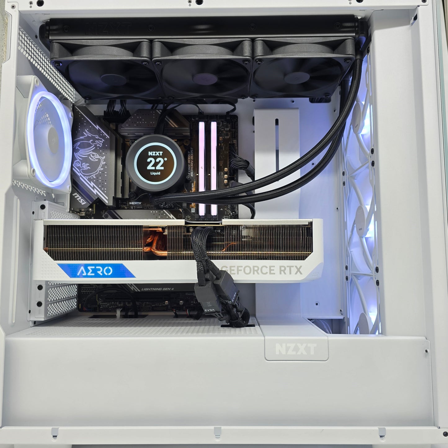 RTX 4080 Super, Intel i9-12900K, 32GB DDR5, 4TB, LC Liquid Cooler, Custom Prebuilt Gaming PC White